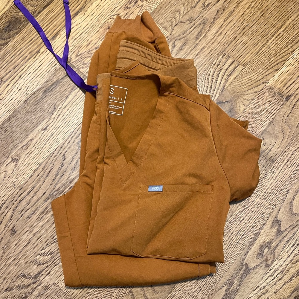 Figs Scrubs mustard color